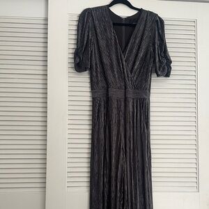 Chic Metallic Dark Grey Jumpsuit